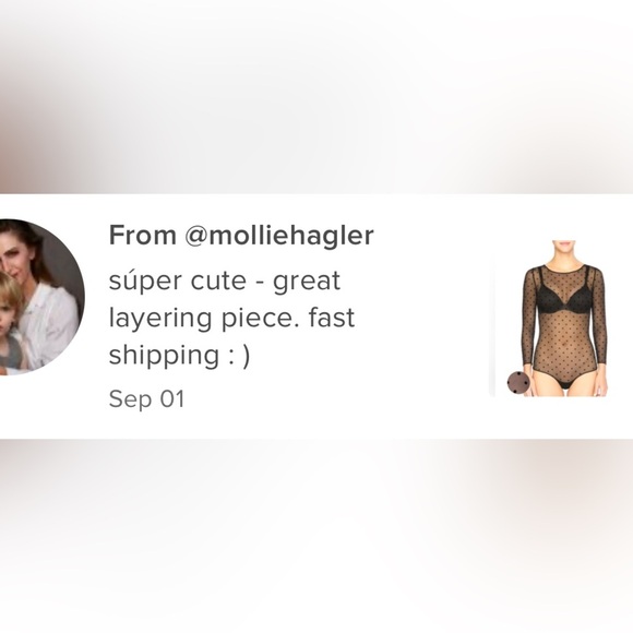 NEW SPANX - Smoothing Mesh Flocked Dot Thong Bodysuit - Picture 4 of 9